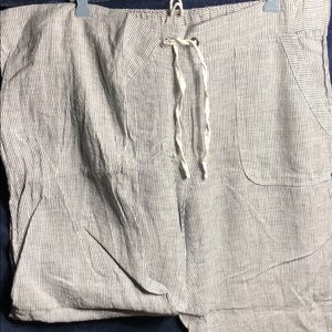 Athleta Striped Linen Pants